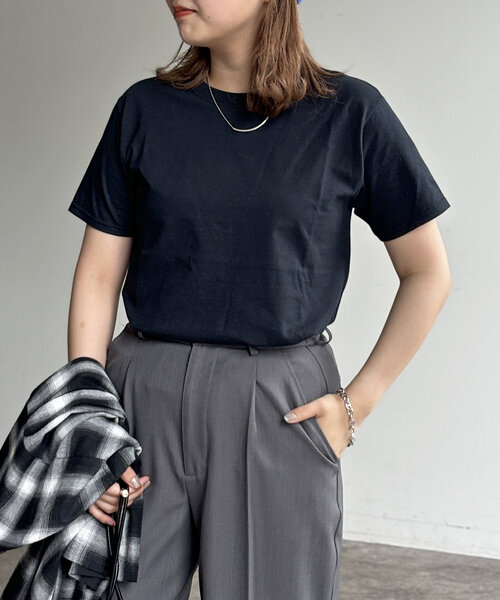 FRUIT OF THE LOOM（フルーツオブザルーム）の「【FRUIT OF THE LOOM】別注2パックT（Tシャツ/カットソー・レディース・オフホワイト/ブラック・FREE）」の21枚目の写真