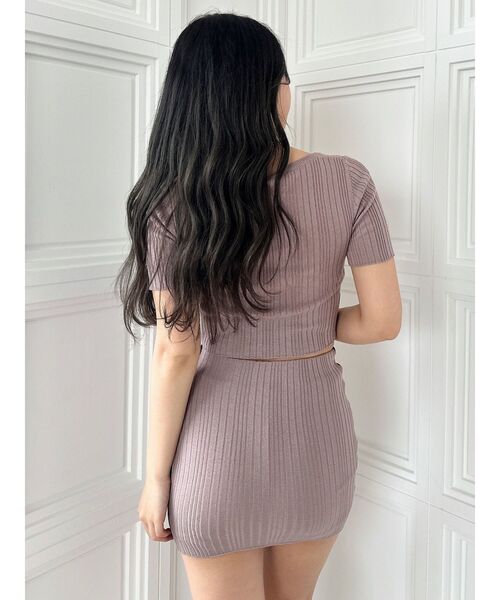 GYDA(ジェイダ)の「【SETUP着用可】サイドラインハーフスリーブニットトップス(ニット/セーター・レディース・ピンク/グレー/ブラック・FREE)」の17枚目の写真