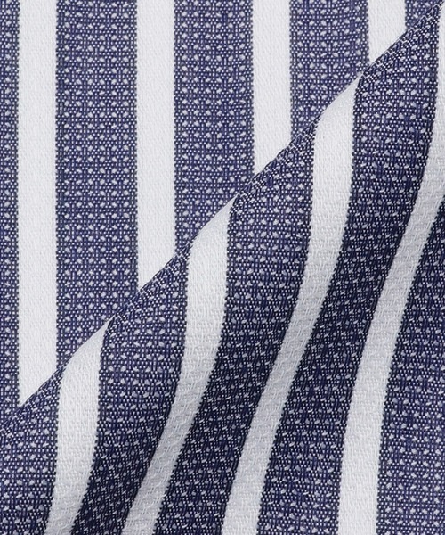 TOKYO SHIRTS（トウキョウシャツ）の「インナー付き 形態安定ノーアイロン ボタンダウン 半袖ビジネスワイシャツ（ビジネスシャツ・メンズ・ネイビー・首回り43cm/首回り41cm/首回り39cm/首回り37cm/首回り42cm）」の5枚目の写真