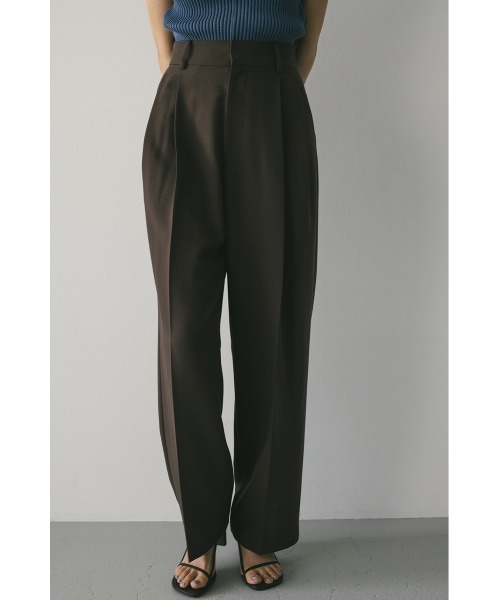 STYLEMIXER（スタイルミキサー）の「ベーシックツータックパンツ（スラックス・レディース・ブラウン/ベージュ/ブラック・SMALL/MEDIUM/X-SMALL）」の3枚目の写真