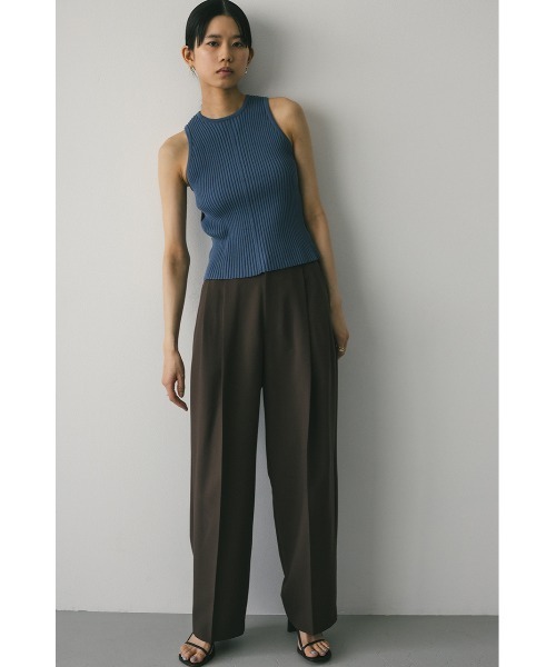 STYLEMIXER（スタイルミキサー）の「ベーシックツータックパンツ（スラックス・レディース・ブラウン/ベージュ/ブラック・SMALL/MEDIUM/X-SMALL）」の5枚目の写真