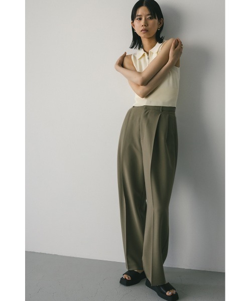 STYLEMIXER（スタイルミキサー）の「ベーシックツータックパンツ（スラックス・レディース・ブラウン/ベージュ/ブラック・SMALL/MEDIUM/X-SMALL）」の14枚目の写真