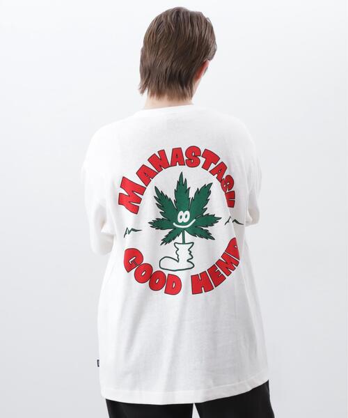 MANASTASH(マナスタッシュ)の「MANASTASH/マナスタッシュ/HEMP TEE GOOD HEMP/ヘンプTグッドヘンプ(Tシャツ/カットソー・メンズ・ホワイト/ネイビー/オレンジ・M/XL/S/L)」の7枚目の写真