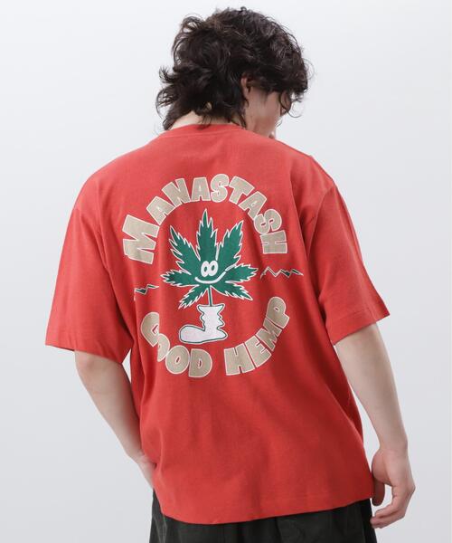MANASTASH(マナスタッシュ)の「MANASTASH/マナスタッシュ/HEMP TEE GOOD HEMP/ヘンプTグッドヘンプ(Tシャツ/カットソー・メンズ・ホワイト/ネイビー/オレンジ・M/XL/S/L)」の21枚目の写真