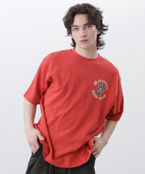 MANASTASH(マナスタッシュ)の「MANASTASH/マナスタッシュ/HEMP TEE GOOD HEMP/ヘンプTグッドヘンプ(Tシャツ/カットソー・メンズ・ホワイト/ネイビー/オレンジ・M/XL/S/L)」の3枚目の写真