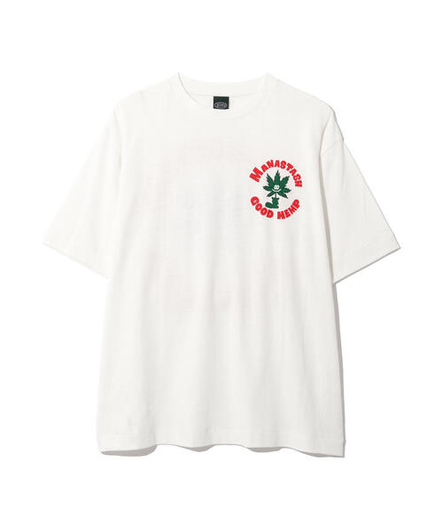 MANASTASH(マナスタッシュ)の「MANASTASH/マナスタッシュ/HEMP TEE GOOD HEMP/ヘンプTグッドヘンプ(Tシャツ/カットソー・メンズ・ホワイト/ネイビー/オレンジ・M/XL/S/L)」の5枚目の写真