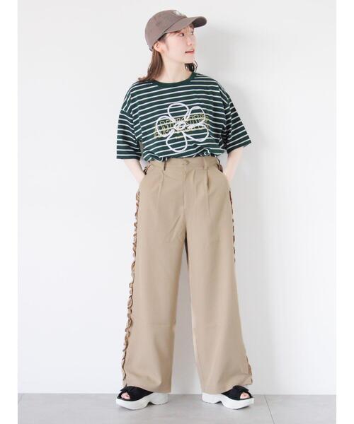 ehka sopo（エヘカソポ）の「サイドフリルパンツ（その他パンツ・レディース・ベージュ/チャコールグレー/ブラック・F）」の8枚目の写真