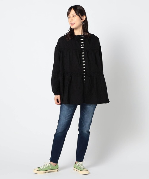 Grand PARK（グランドパーク）の「前後2WAY　ティアードチュニック（シャツ/ブラウス・レディース・ベージュ系/ブラック/オフホワイト・FREE）」の15枚目の写真