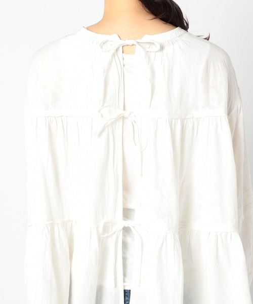 Grand PARK（グランドパーク）の「前後2WAY　ティアードチュニック（シャツ/ブラウス・レディース・ベージュ系/ブラック/オフホワイト・FREE）」の9枚目の写真