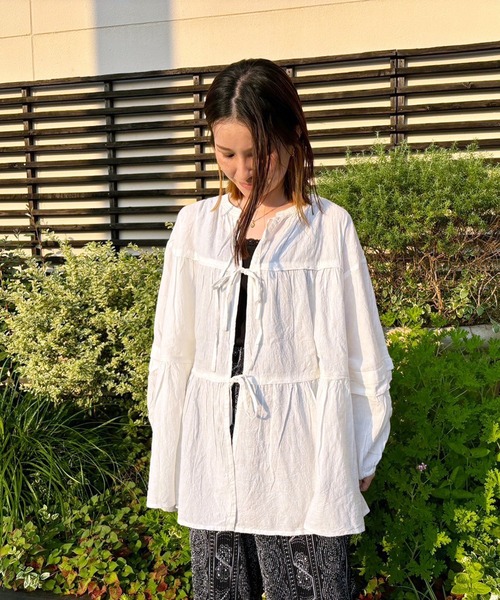 Grand PARK（グランドパーク）の「前後2WAY　ティアードチュニック（シャツ/ブラウス・レディース・ベージュ系/ブラック/オフホワイト・FREE）」の19枚目の写真