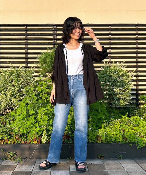 Grand PARK（グランドパーク）の「前後2WAY　ティアードチュニック（シャツ/ブラウス・レディース・ベージュ系/ブラック/オフホワイト・FREE）」の20枚目の写真