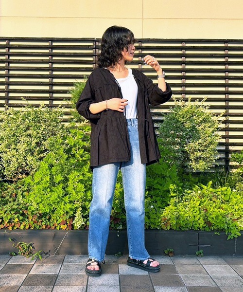 Grand PARK（グランドパーク）の「前後2WAY　ティアードチュニック（シャツ/ブラウス・レディース・ベージュ系/ブラック/オフホワイト・FREE）」の21枚目の写真