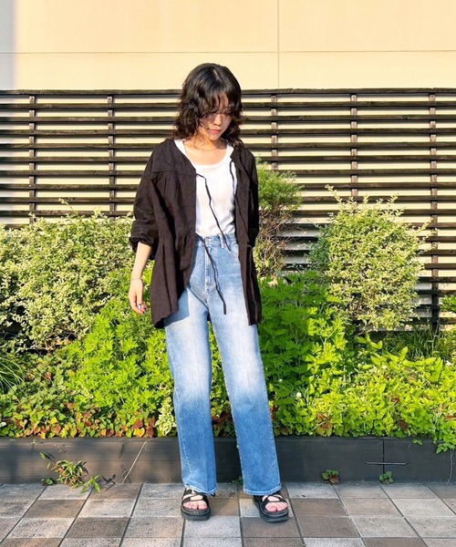 Grand PARK（グランドパーク）の「前後2WAY　ティアードチュニック（シャツ/ブラウス・レディース・ベージュ系/ブラック/オフホワイト・FREE）」の22枚目の写真