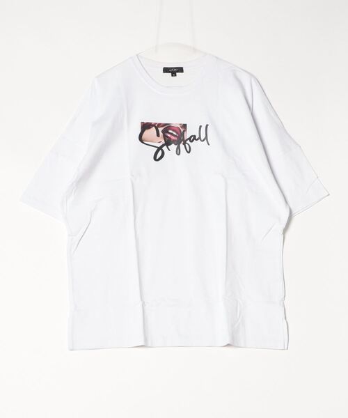 RE730(アールイーセブンサーティー)の「RE730 ビッグシルエットドルマンTシャツ セクシーなリッププリント(Tシャツ/カットソー・メンズ・オフホワイト・MEDIUM)」の18枚目の写真
