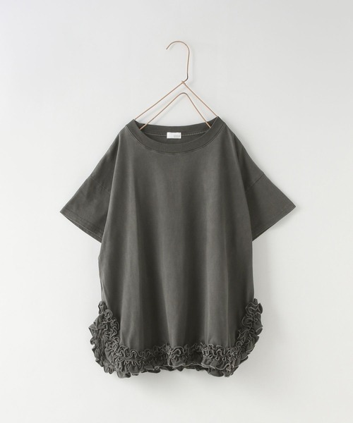 LOWRYS FARM（ローリーズファーム）の「スソラウンドフリルプルオーバーＳＳ　 134960（Tシャツ/カットソー・キッズ・グリーン/チャコールグレー/ブラック・150cm/140cm/130cm/120cm/110cm）」の2枚目の写真