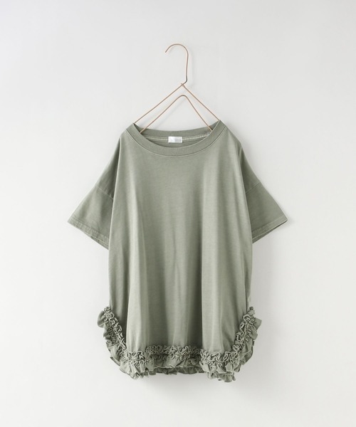 LOWRYS FARM（ローリーズファーム）の「スソラウンドフリルプルオーバーＳＳ　 134960（Tシャツ/カットソー・キッズ・グリーン/チャコールグレー/ブラック・150cm/140cm/130cm/120cm/110cm）」の3枚目の写真