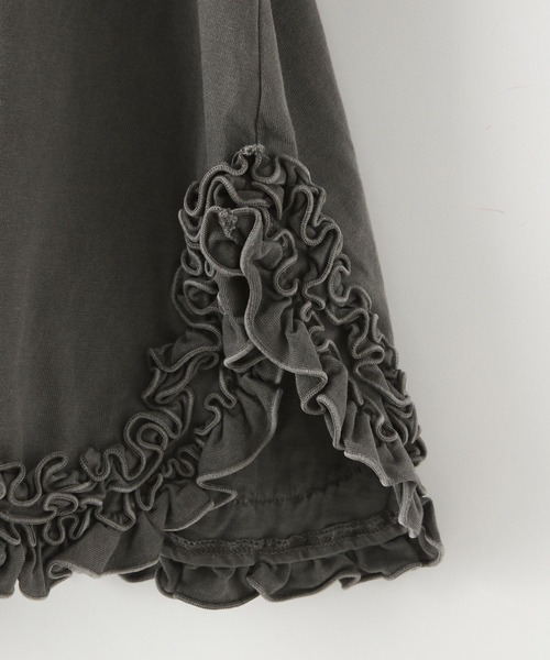 LOWRYS FARM（ローリーズファーム）の「スソラウンドフリルプルオーバーＳＳ　 134960（Tシャツ/カットソー・キッズ・グリーン/チャコールグレー/ブラック・150cm/140cm/130cm/120cm/110cm）」の8枚目の写真