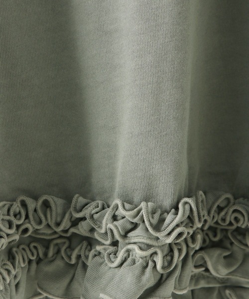 LOWRYS FARM（ローリーズファーム）の「スソラウンドフリルプルオーバーＳＳ　 134960（Tシャツ/カットソー・キッズ・グリーン/チャコールグレー/ブラック・150cm/140cm/130cm/120cm/110cm）」の4枚目の写真