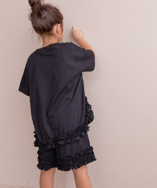 LOWRYS FARM（ローリーズファーム）の「スソラウンドフリルプルオーバーＳＳ　 134960（Tシャツ/カットソー・キッズ・グリーン/チャコールグレー/ブラック・150cm/140cm/130cm/120cm/110cm）」の13枚目の写真