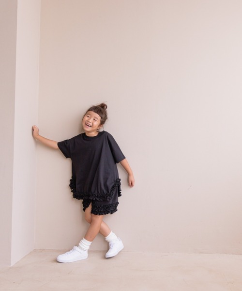 LOWRYS FARM（ローリーズファーム）の「スソラウンドフリルプルオーバーＳＳ　 134960（Tシャツ/カットソー・キッズ・グリーン/チャコールグレー/ブラック・150cm/140cm/130cm/120cm/110cm）」の17枚目の写真