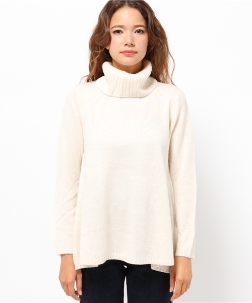 earth music&ecology（アースミュージックアンドエコロジー）の「Ａラインタートルネックチュニック（Tシャツ/カットソー・レディース・LT.Gray/ブラック/ベージュ系その他/アイボリー・FREE）」の5枚目の写真