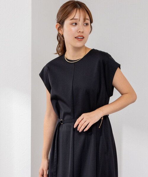 NOLLEY’S（ノーリーズ）の「ウォッシャブルポンチフレアワンピース（ワンピース・レディース・グリーン/チャコールグレー/ブラック・38）」の8枚目の写真