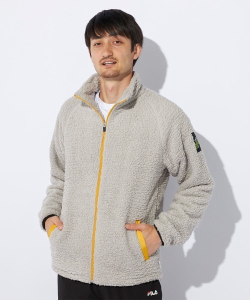 FILA(フィラ)の「ボアトラックジャケット(ブルゾン・メンズ・グレー/ネイビー/ブラック・MEDIUM/LARGE/X-LARGE)」の3枚目の写真