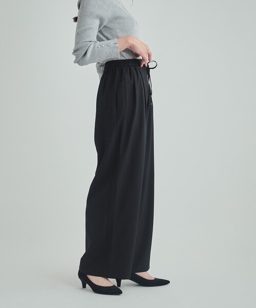 DRESKIP(ドレスキップ)の「【高レビュー/洗える/イージーケア/セットアップ可】 きれいめイージーワイドパンツ(その他パンツ・レディース・チャコールグレー/ブラック/ベージュ・02/03/04)」の5枚目の写真