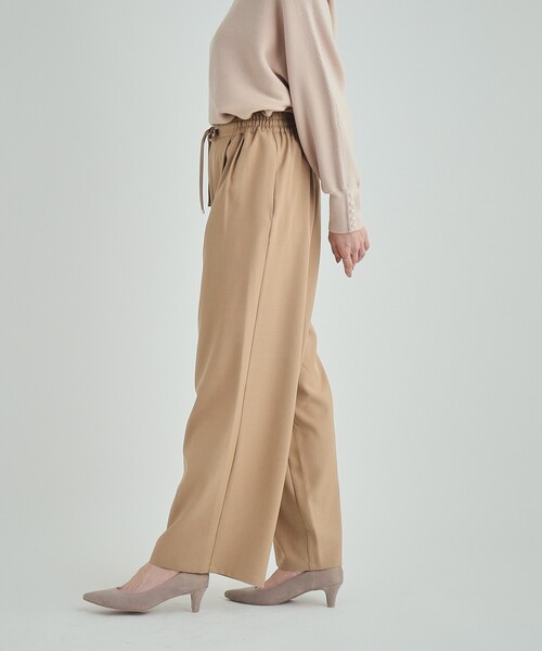 DRESKIP(ドレスキップ)の「【高レビュー/洗える/イージーケア/セットアップ可】 きれいめイージーワイドパンツ(その他パンツ・レディース・チャコールグレー/ブラック/ベージュ・02/03/04)」の12枚目の写真