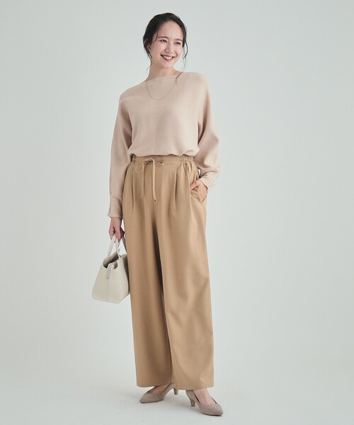 DRESKIP(ドレスキップ)の「【高レビュー/洗える/イージーケア/セットアップ可】 きれいめイージーワイドパンツ(その他パンツ・レディース・チャコールグレー/ブラック/ベージュ・02/03/04)」の16枚目の写真