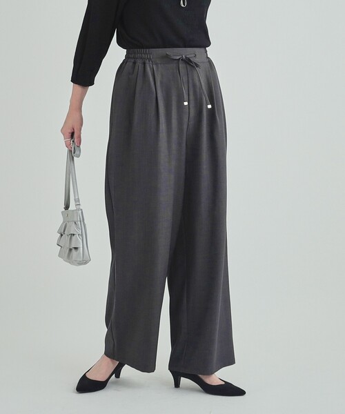DRESKIP(ドレスキップ)の「【高レビュー/洗える/イージーケア/セットアップ可】 きれいめイージーワイドパンツ(その他パンツ・レディース・チャコールグレー/ブラック/ベージュ・02/03/04)」の18枚目の写真