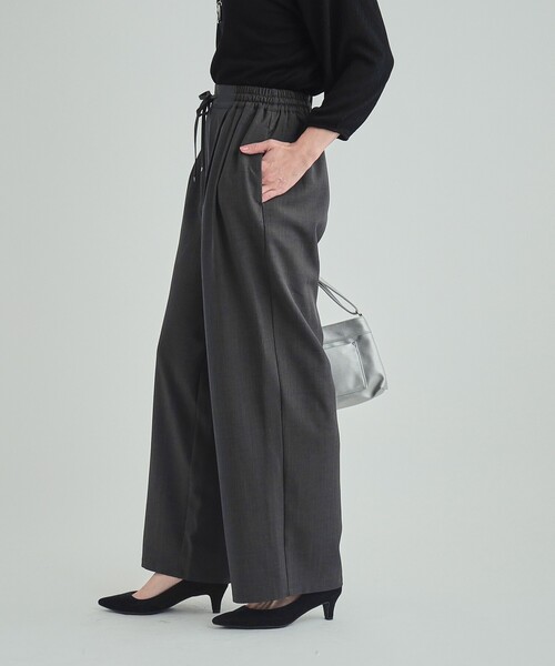 DRESKIP(ドレスキップ)の「【高レビュー/洗える/イージーケア/セットアップ可】 きれいめイージーワイドパンツ(その他パンツ・レディース・チャコールグレー/ブラック/ベージュ・02/03/04)」の19枚目の写真