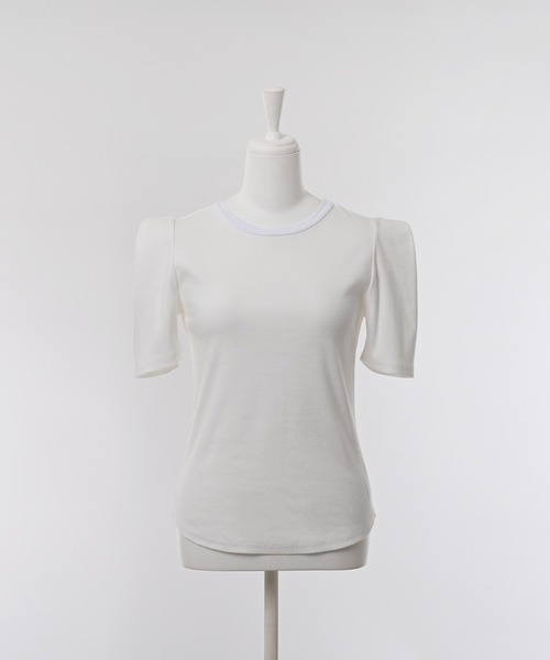 Narcissus(ナルシス)の「【SINN】ショルダートップス(Tシャツ/カットソー・レディース・ホワイト/ブラック・FREE)」の7枚目の写真