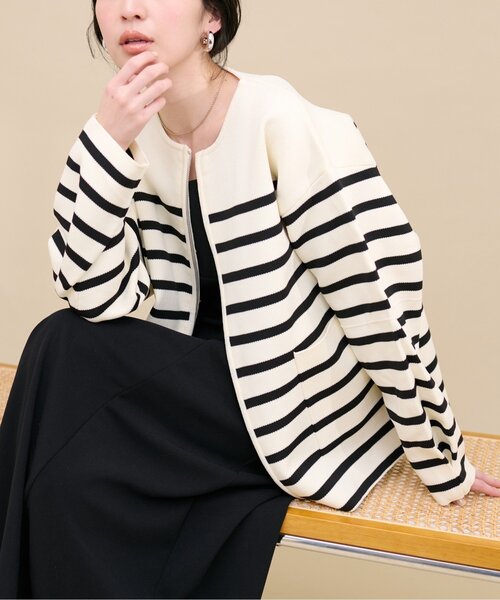 natural couture（ナチュラルクチュール）の「【WEB限定】WZIPニットジャケット（その他アウター・レディース・モカ/その他1/ピンク/アイボリー/ブラック/ライトベージュ・FREE）」の21枚目の写真