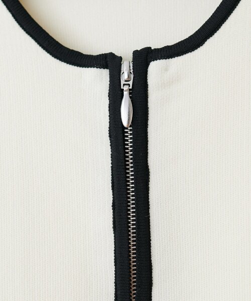 natural couture（ナチュラルクチュール）の「【WEB限定】WZIPニットジャケット（その他アウター・レディース・モカ/その他1/ピンク/アイボリー/ブラック/ライトベージュ・FREE）」の12枚目の写真