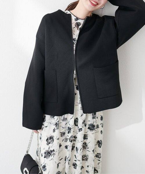 新品未使用/8万円/eleventy/ピークドラペル/コットンニットジャケット セール】【WEB限定】WZIPニットジャケット(その他アウター