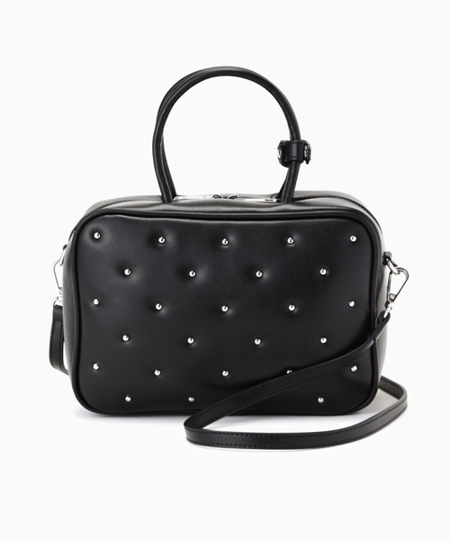 ROSE BUD(ローズバッド)の「スタッズボストンバッグ(ボストンバッグ・レディース・シルバー/ブラック/イエロー・FREE)」の12枚目の写真