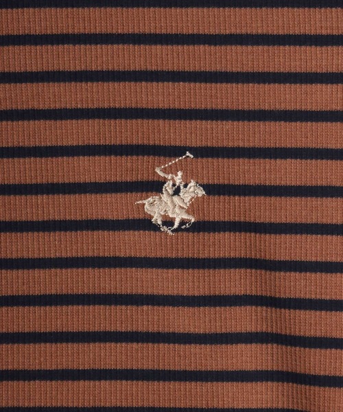 BEVERLY HILLS POLO CLUB(ビバリーヒルズポロクラブ)の「BEVERLY HILLS POLO CLUB リブニットハイネックロンT レディース/長袖/無地/ボーダー/ブランドロゴワンポイント刺繍(Tシャツ/カットソー・レディース・ホワイト系その他/ブラウン系その他/ブラック系その他/グレー/ブラック/ホワイト・L/M)」の12枚目の写真
