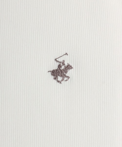 BEVERLY HILLS POLO CLUB(ビバリーヒルズポロクラブ)の「BEVERLY HILLS POLO CLUB リブニットハイネックロンT レディース/長袖/無地/ボーダー/ブランドロゴワンポイント刺繍(Tシャツ/カットソー・レディース・ホワイト系その他/ブラウン系その他/ブラック系その他/グレー/ブラック/ホワイト・L/M)」の8枚目の写真