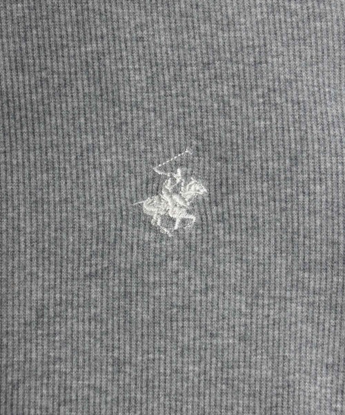 BEVERLY HILLS POLO CLUB(ビバリーヒルズポロクラブ)の「BEVERLY HILLS POLO CLUB リブニットハイネックロンT レディース/長袖/無地/ボーダー/ブランドロゴワンポイント刺繍(Tシャツ/カットソー・レディース・ホワイト系その他/ブラウン系その他/ブラック系その他/グレー/ブラック/ホワイト・L/M)」の21枚目の写真