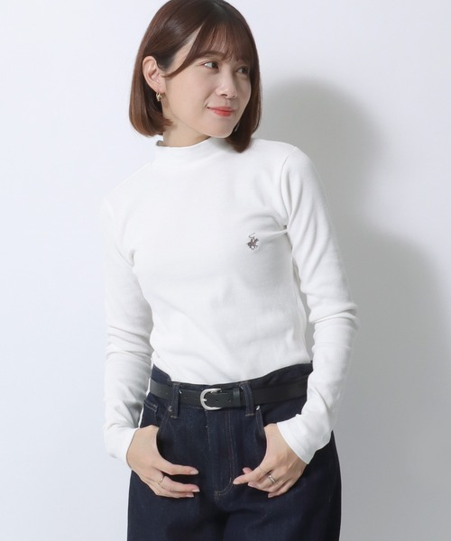 セール】BEVERLY HILLS POLO CLUB リブニットハイネックロンT