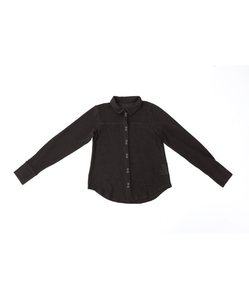 n'OrLABEL(ノアールレーベル)の「ワッフルニットソーシャツ(シャツ/ブラウス・レディース・アイボリー/ブラック/グリーン・1/2)」の18枚目の写真