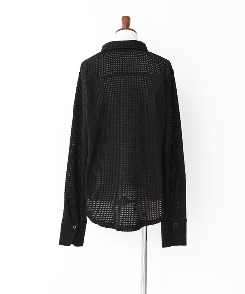 n'OrLABEL(ノアールレーベル)の「ワッフルニットソーシャツ(シャツ/ブラウス・レディース・アイボリー/ブラック/グリーン・1/2)」の21枚目の写真
