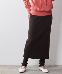 CHIC STYLE | レギンス付ニットタイトスカート シックスタイル（大きいサイズ対応）(スカート)