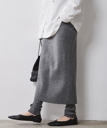CHIC STYLE | レギンス付ニットタイトスカート シックスタイル（大きいサイズ対応）(スカート)