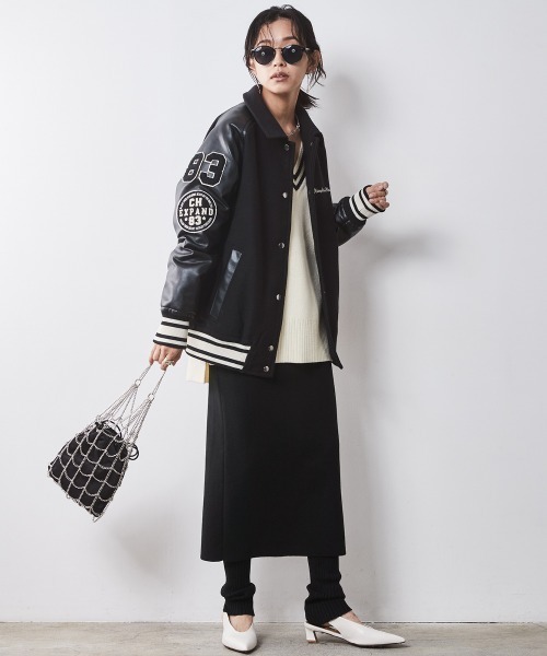 CHIC STYLE（シックスタイル）の「レギンス付ニットタイトスカート ＜大きいサイズ有＞シックスタイル（スカート・レディース・グレー/ブラック/ブラウン・M/L/LL/3L/4L/5L）」の19枚目の写真