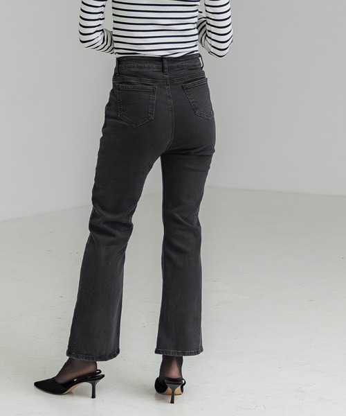 coca(coca)(コカ)の「ストレッチ 裾スリットパールデニム(デニムパンツ・レディース・ブラック/ライトブルー・S/M/L)」の12枚目の写真