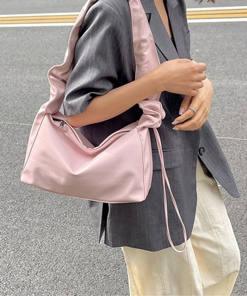 Miniministore（ミニミニストア）の「ギャザーショルダーバッグ ドロストバッグ（ショルダーバッグ・レディース・シルバー/ブラック/アイボリー/ピンク・FREE）」の15枚目の写真