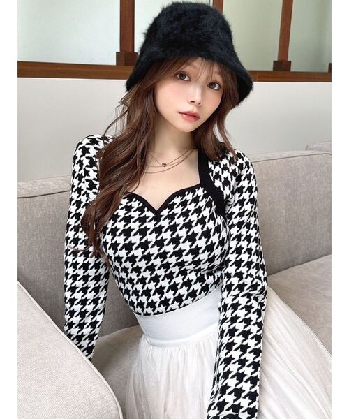 ハートネックラグランニットトップス（ニット/セーター）｜RESEXXY（リゼクシー）