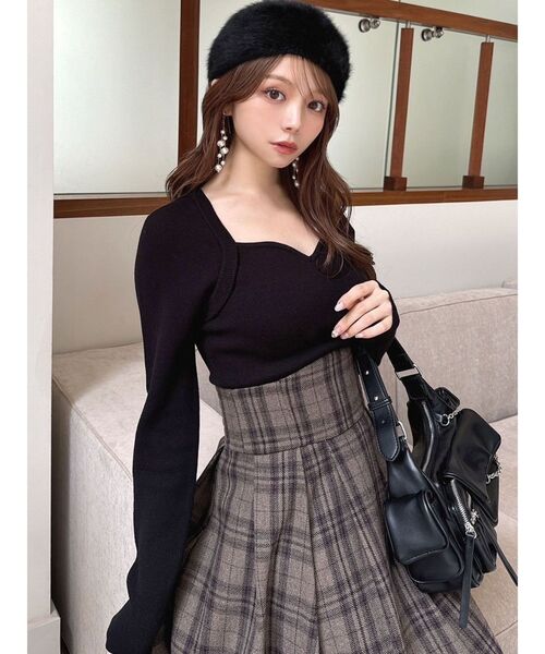 ハートネックラグランニットトップス（ニット/セーター）｜RESEXXY（リゼクシー）